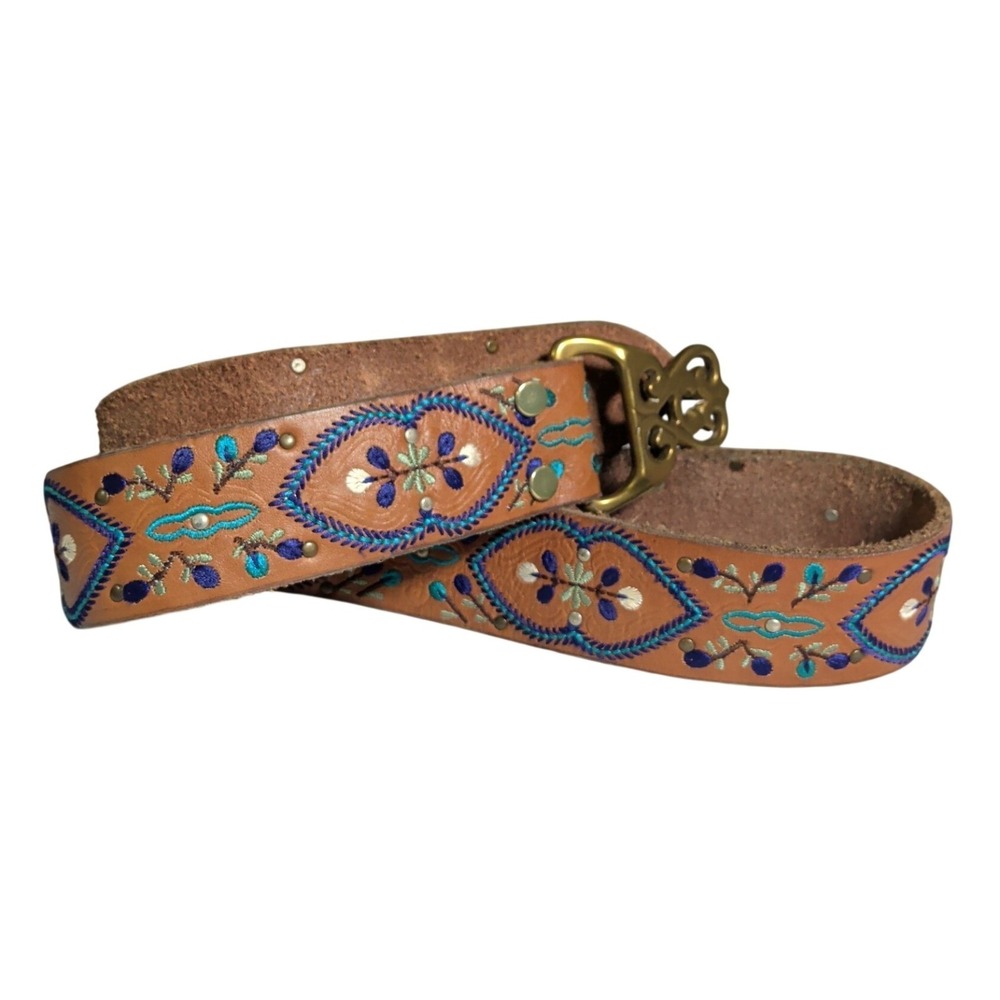Vintage Lucky Brand Belt Womens Size S Cottage Cottagecore Bohemian Boho Floral